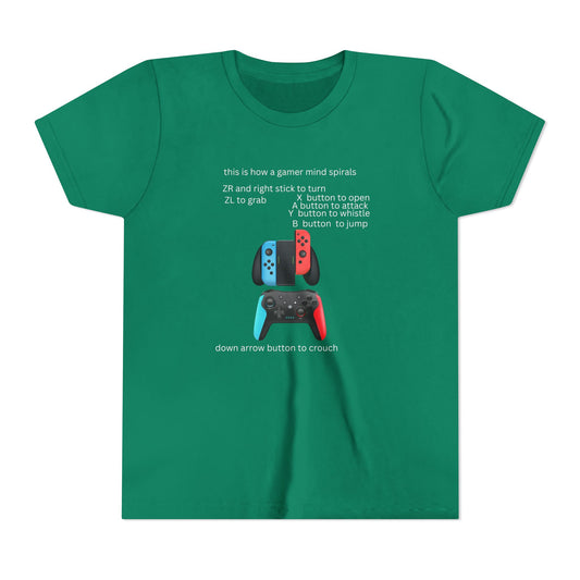 This Is How a Gamer Mind Spirals Neurodiversity Youth T-Shirt