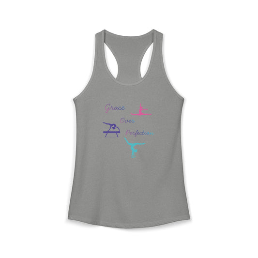 Grace Over Perfection Christian Racerback Tank