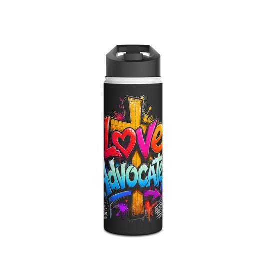 Love Advocates Christian Stainless Steel Water Bottle (18oz, 32oz)