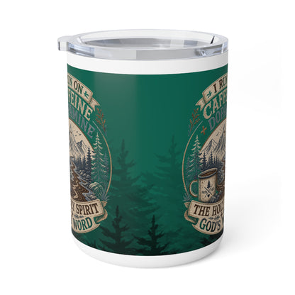 Caffeine, Dopamine & the Holy Spirit Christian Coffee Insulated Travel Mug (10 oz)