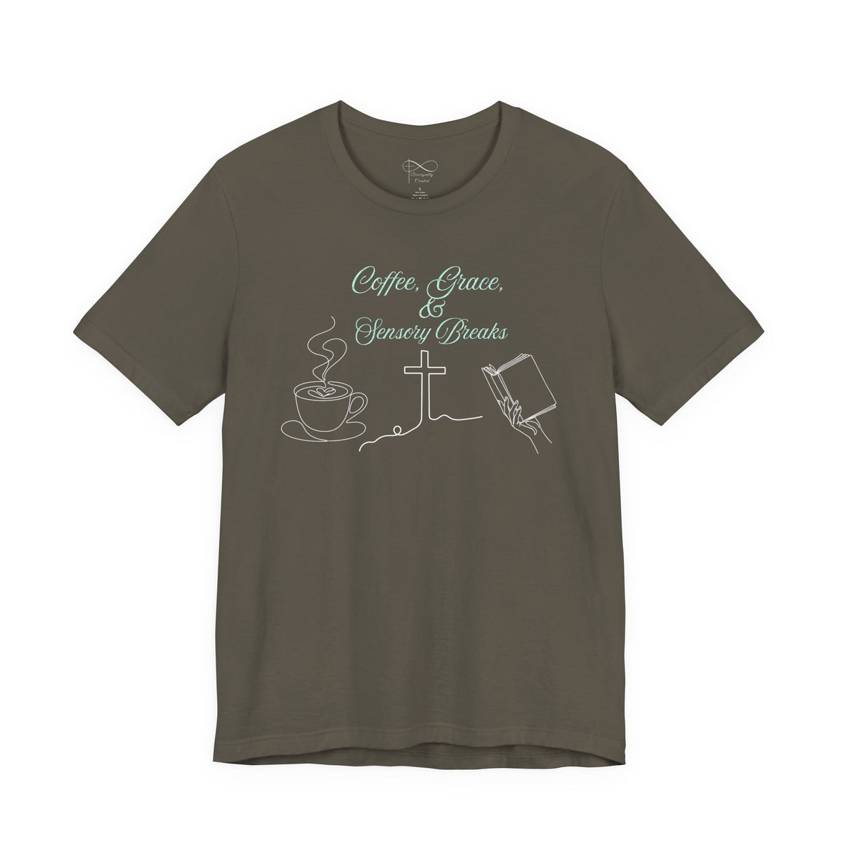Coffee, Grace & Sensory Breaks Christian Neurodivergent T-Shirt
