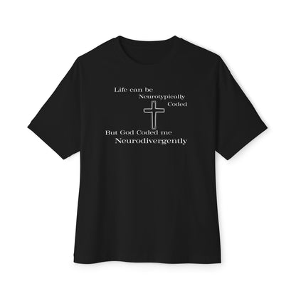 Neurodivergently Coded Christian Oversized Boxy T-Shirt