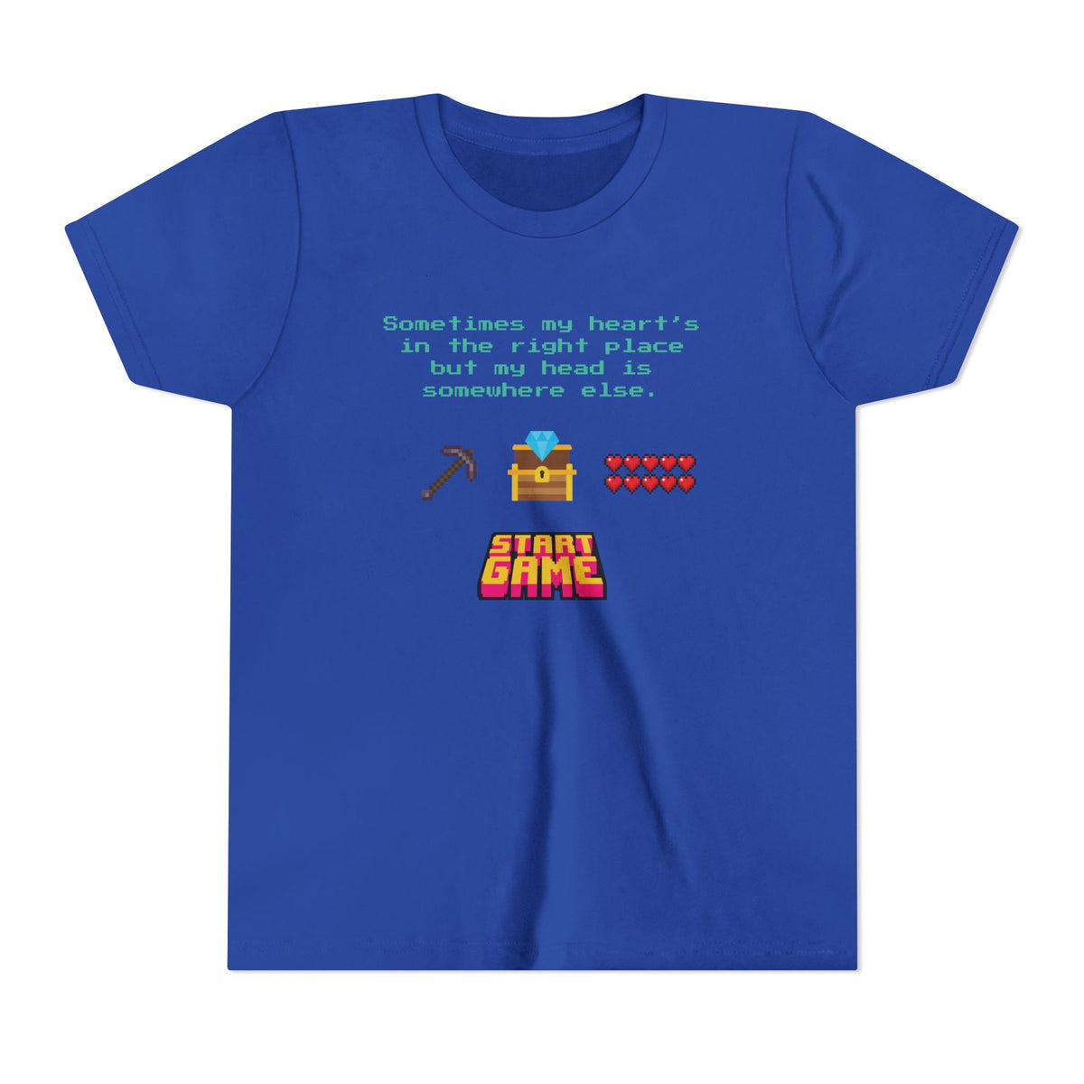 “Sometimes My Heart’s in the Right Place…” Christian Neurodivergent Gamer Youth T-Shirt