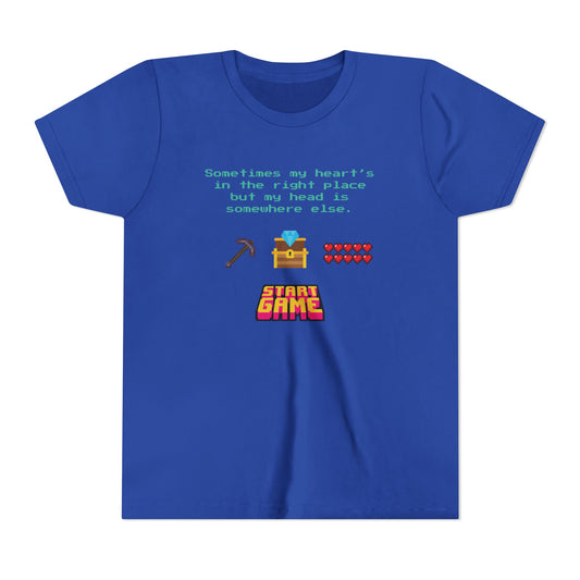 “Sometimes My Heart’s in the Right Place…” Christian Neurodivergent Gamer Youth T-Shirt