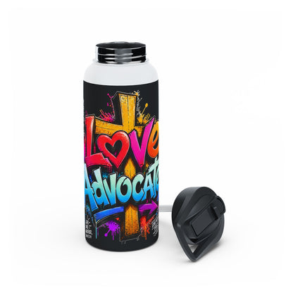 Love Advocates Christian Stainless Steel Water Bottle (18oz, 32oz)