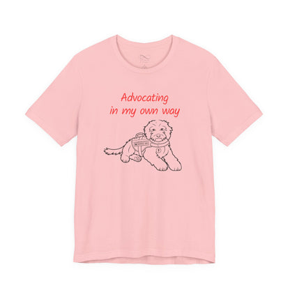 Advocating in My Own Way Service Dog Christian Neurodiversity T-Shirt