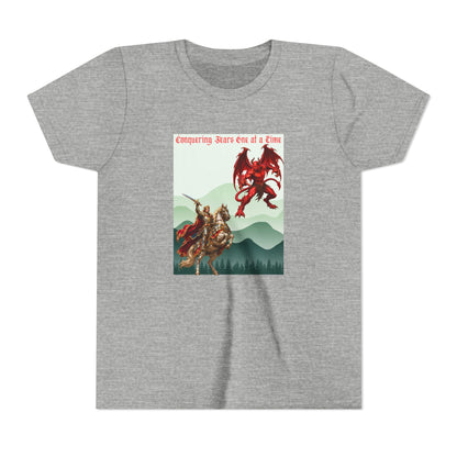 Conquering Fears One at a Time Christian Youth T-Shirt