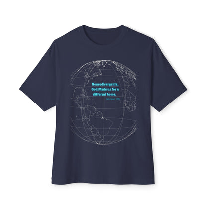 Globe Graphic Tee — "Nondivergents, God Made us for a different home."