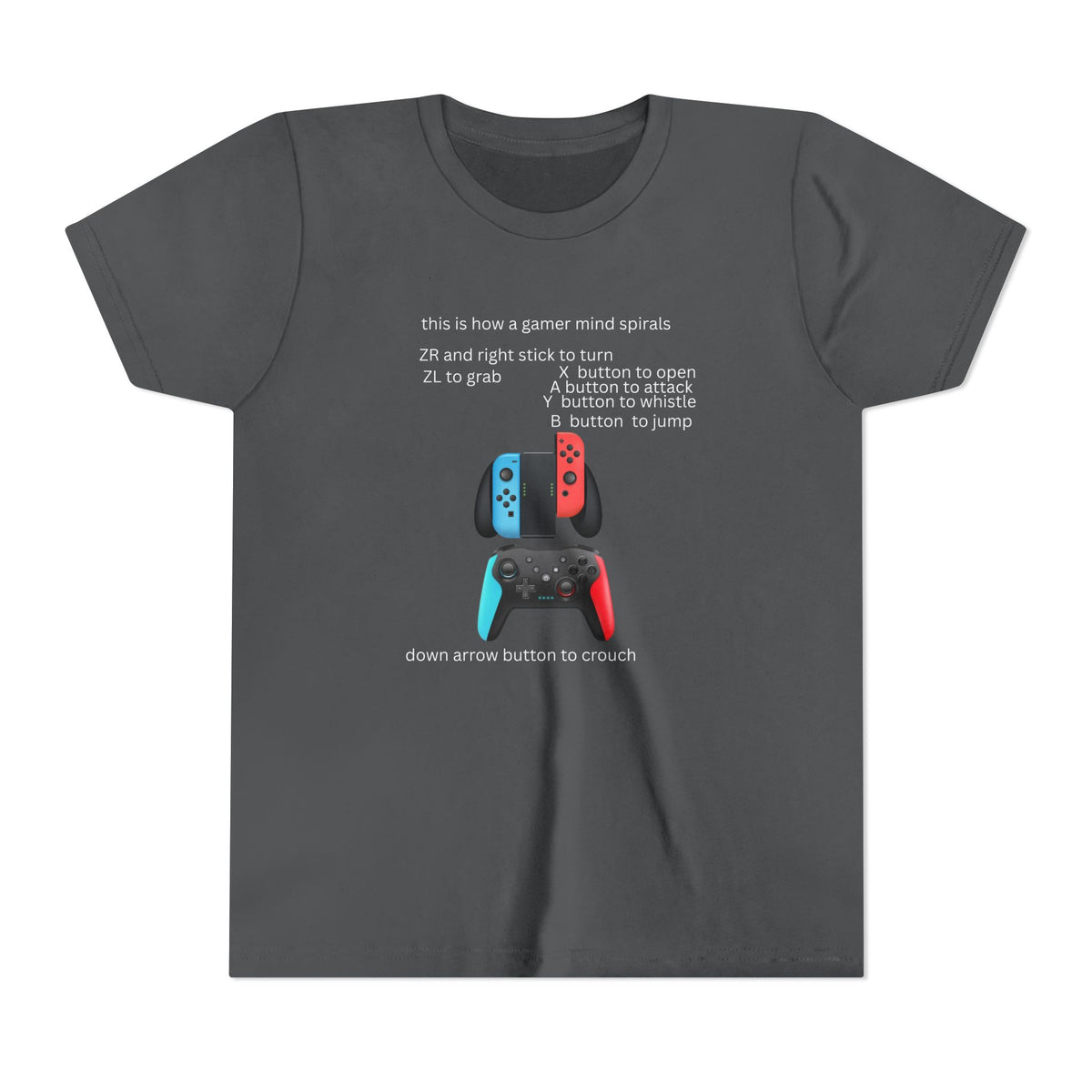 This Is How a Gamer Mind Spirals Neurodiversity Youth T-Shirt