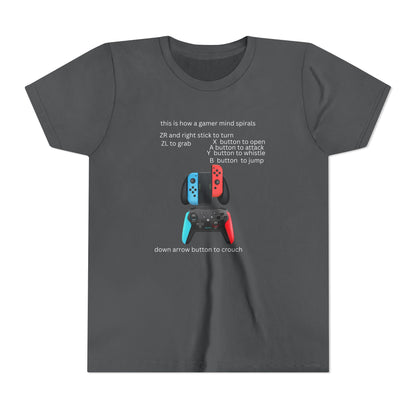 This Is How a Gamer Mind Spirals Neurodiversity Youth T-Shirt