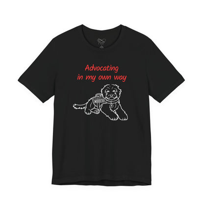 Advocating in My Own Way Service Dog Christian Neurodiversity T-Shirt