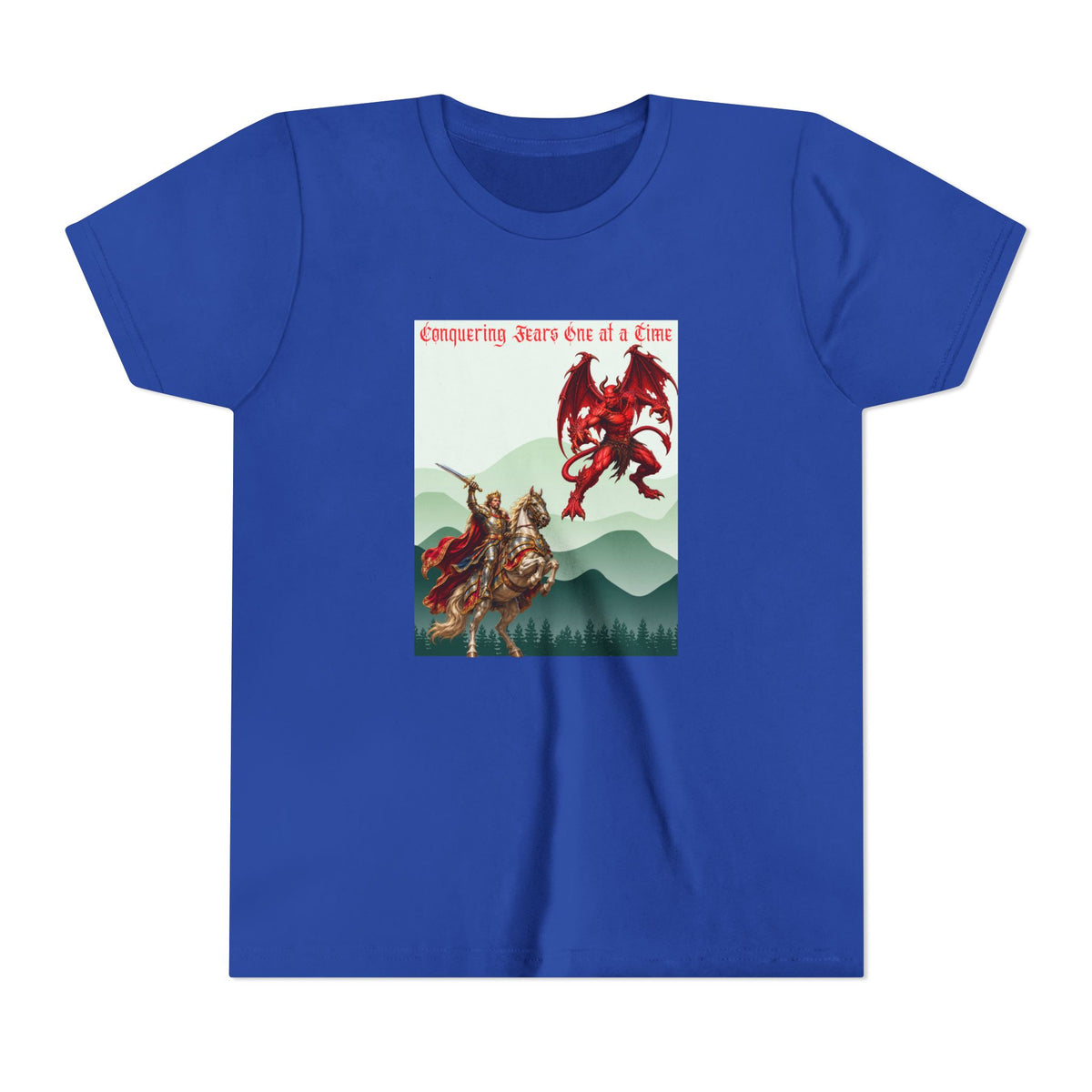 Conquering Fears One at a Time Christian Youth T-Shirt