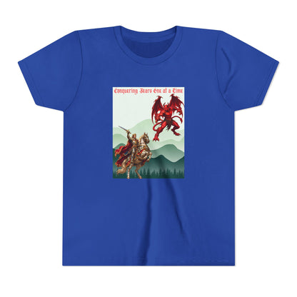 Conquering Fears One at a Time Christian Youth T-Shirt