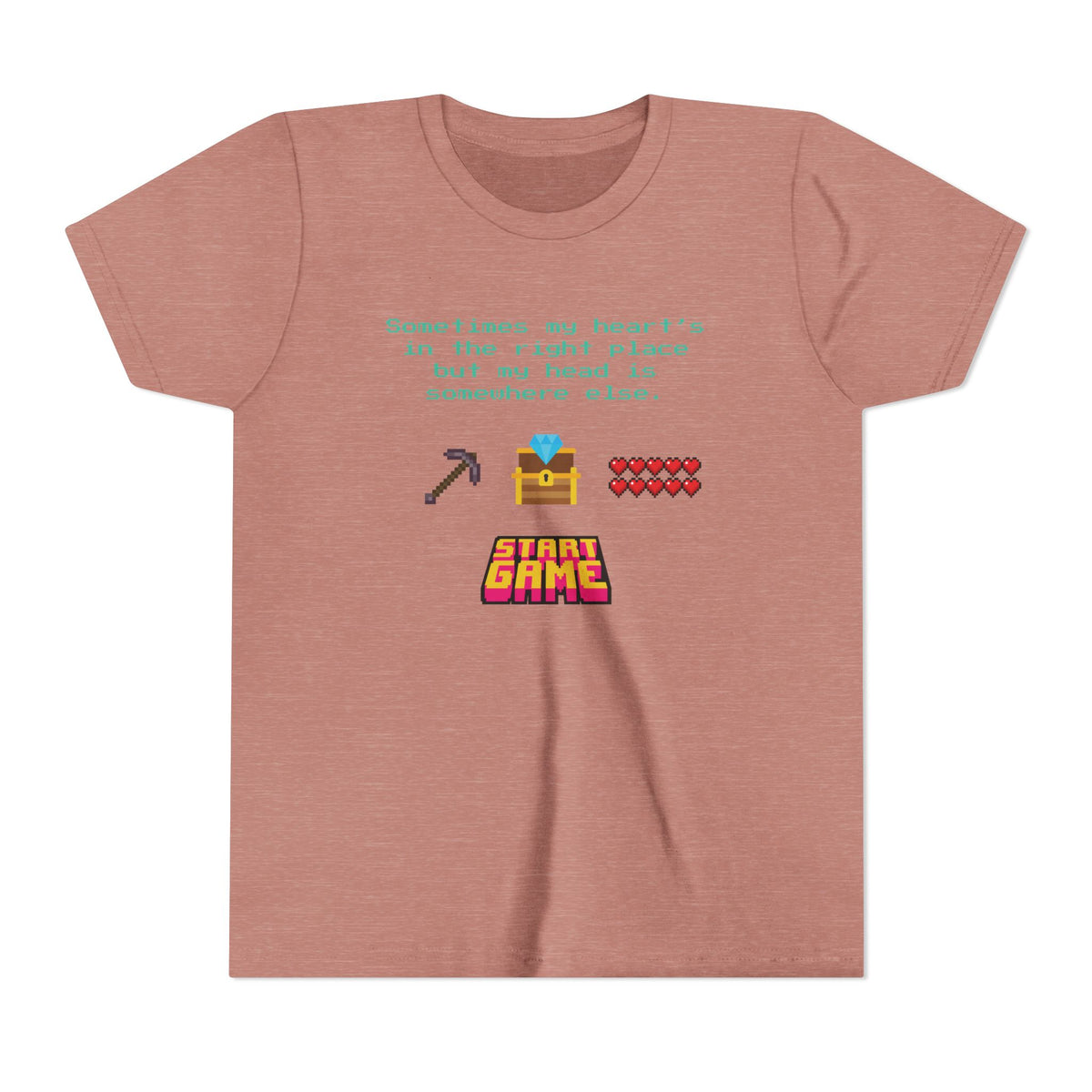“Sometimes My Heart’s in the Right Place…” Christian Neurodivergent Gamer Youth T-Shirt