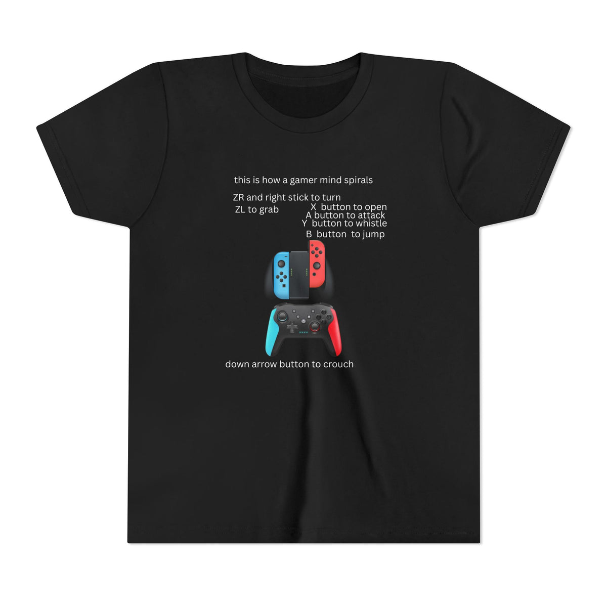 This Is How a Gamer Mind Spirals Neurodiversity Youth T-Shirt