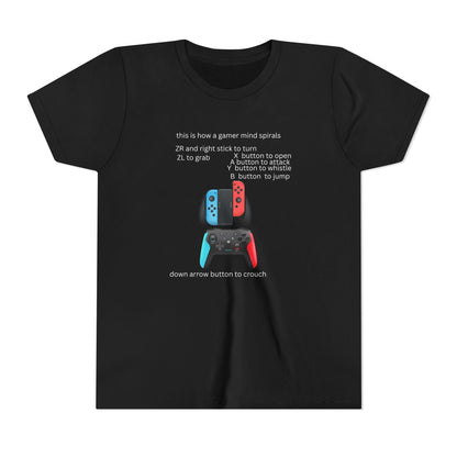 This Is How a Gamer Mind Spirals Neurodiversity Youth T-Shirt