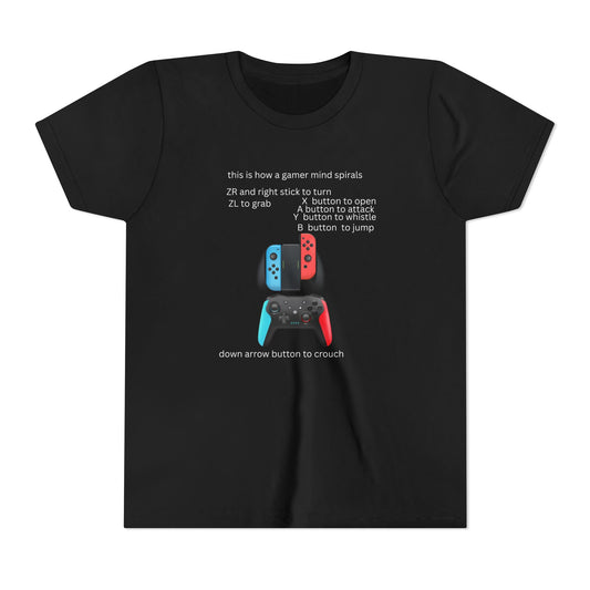 This Is How a Gamer Mind Spirals Neurodiversity Youth T-Shirt