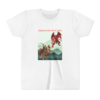 Conquering Fears One at a Time Christian Youth T-Shirt