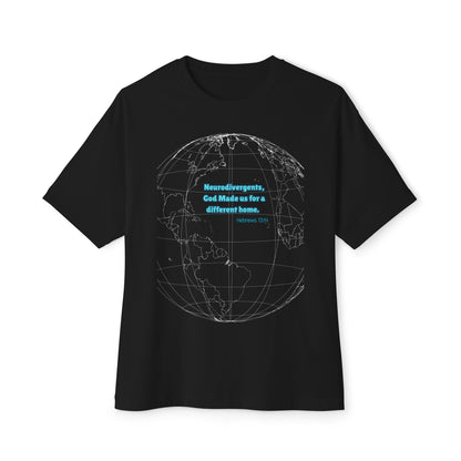 Globe Graphic Tee — "Nondivergents, God Made us for a different home."
