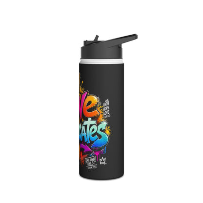 Love Advocates Christian Stainless Steel Water Bottle (18oz, 32oz)