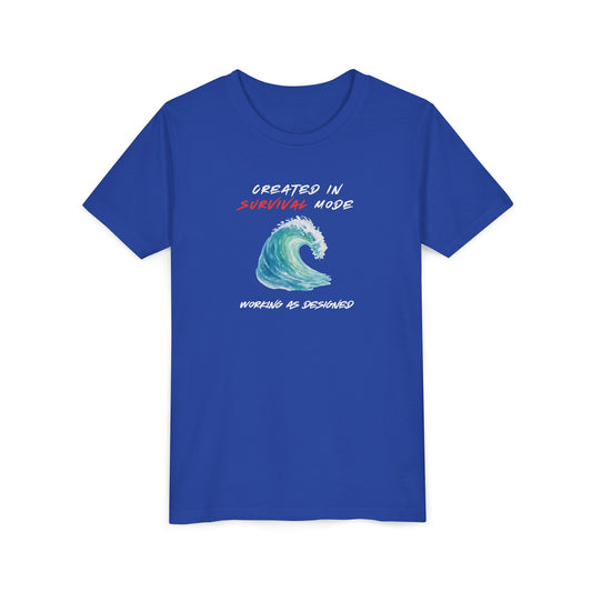 Created in Survival Mode — Working as Designed Youth Christian T-Shirt