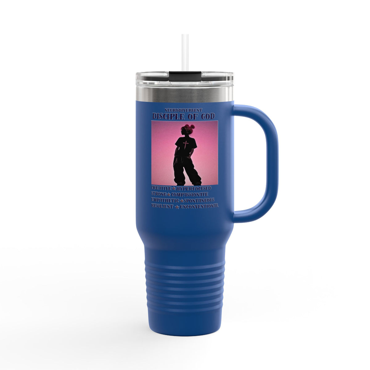 Neurodivergent Disciple of God Christian 40oz Insulated Travel Mug