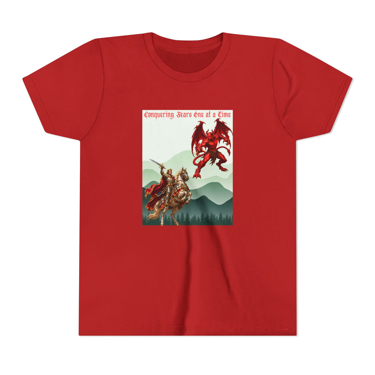 Conquering Fears One at a Time Christian Youth T-Shirt