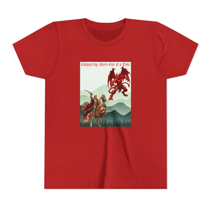 Conquering Fears One at a Time Christian Youth T-Shirt