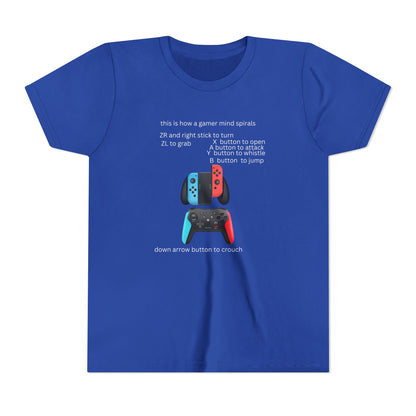 This Is How a Gamer Mind Spirals Neurodiversity Youth T-Shirt