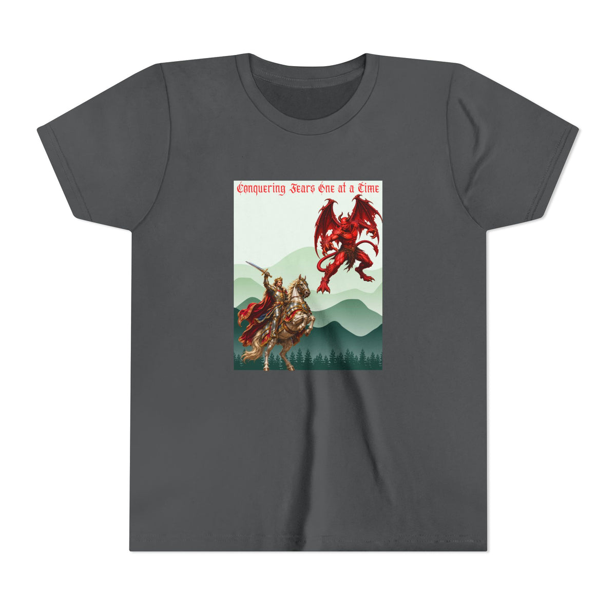 Conquering Fears One at a Time Christian Youth T-Shirt