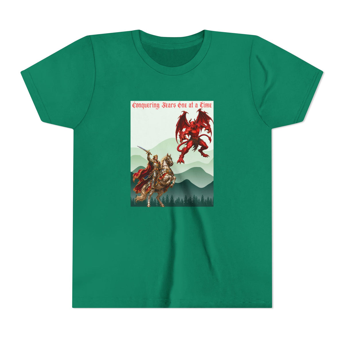 Conquering Fears One at a Time Christian Youth T-Shirt