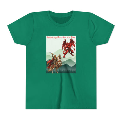 Conquering Fears One at a Time Christian Youth T-Shirt