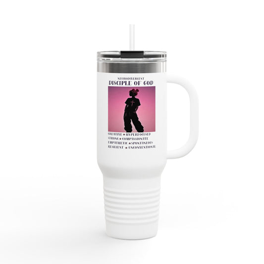 Neurodivergent Disciple of God Christian 40oz Insulated Travel Mug