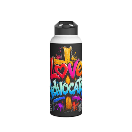 Love Advocates Christian Stainless Steel Water Bottle (18oz, 32oz)