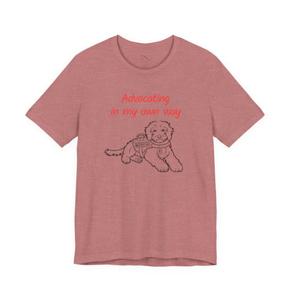 Advocating in My Own Way Service Dog Christian Neurodiversity T-Shirt