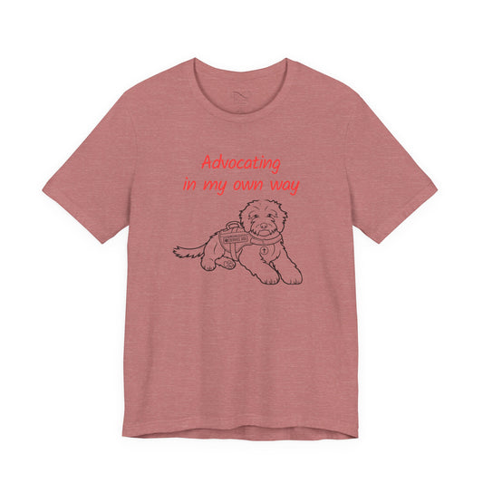 Advocating in My Own Way Service Dog Christian Neurodiversity T-Shirt