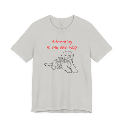 Advocating in My Own Way Service Dog Christian Neurodiversity T-Shirt