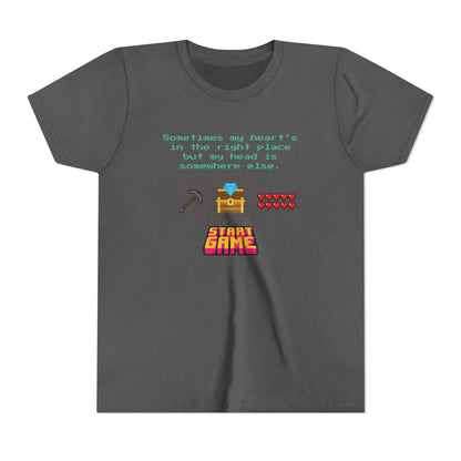 “Sometimes My Heart’s in the Right Place…” Christian Neurodivergent Gamer Youth T-Shirt