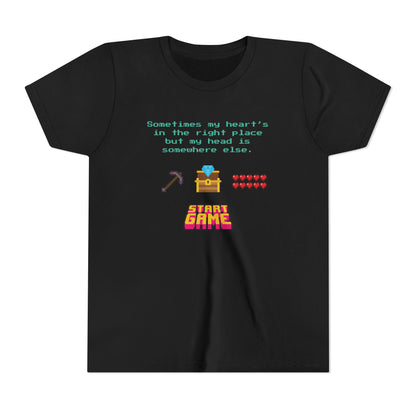 “Sometimes My Heart’s in the Right Place…” Christian Neurodivergent Gamer Youth T-Shirt
