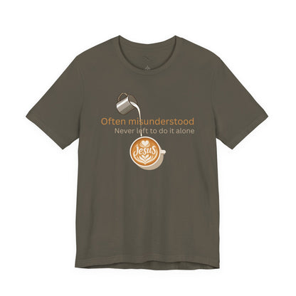 Often Misunderstood, Never Left Alone Christian Neurodiversity T-Shirt