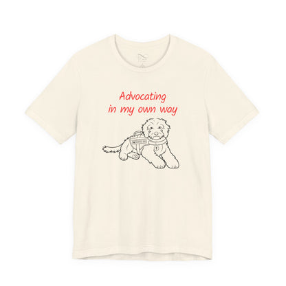 Advocating in My Own Way Service Dog Christian Neurodiversity T-Shirt