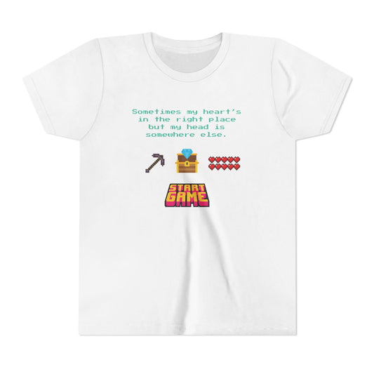 “Sometimes My Heart’s in the Right Place…” Christian Neurodivergent Gamer Youth T-Shirt