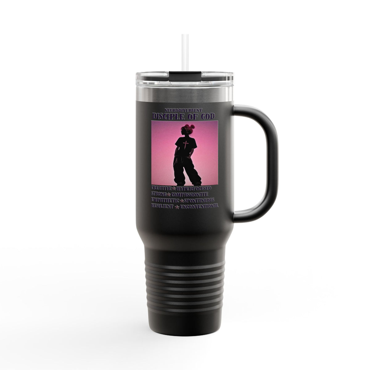 Neurodivergent Disciple of God Christian 40oz Insulated Travel Mug