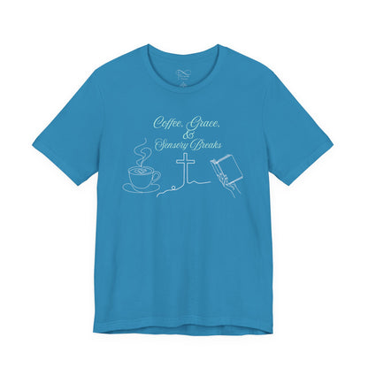 Coffee, Grace & Sensory Breaks Christian Neurodivergent T-Shirt