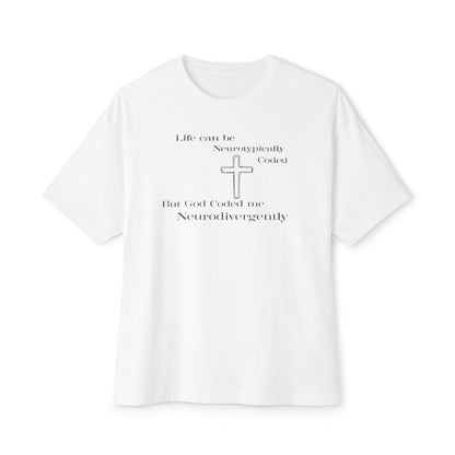 Neurodivergently Coded Christian Oversized Boxy T-Shirt