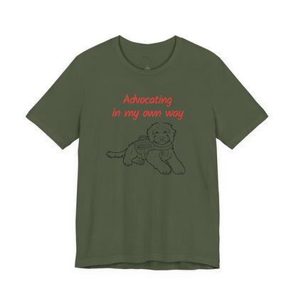 Advocating in My Own Way Service Dog Christian Neurodiversity T-Shirt