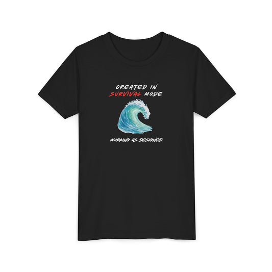 Created in Survival Mode — Working as Designed Youth Christian T-Shirt