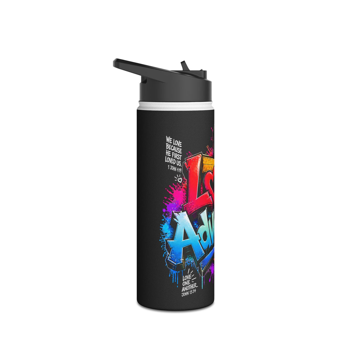 Love Advocates Christian Stainless Steel Water Bottle (18oz, 32oz)