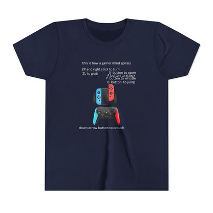 This Is How a Gamer Mind Spirals Neurodiversity Youth T-Shirt