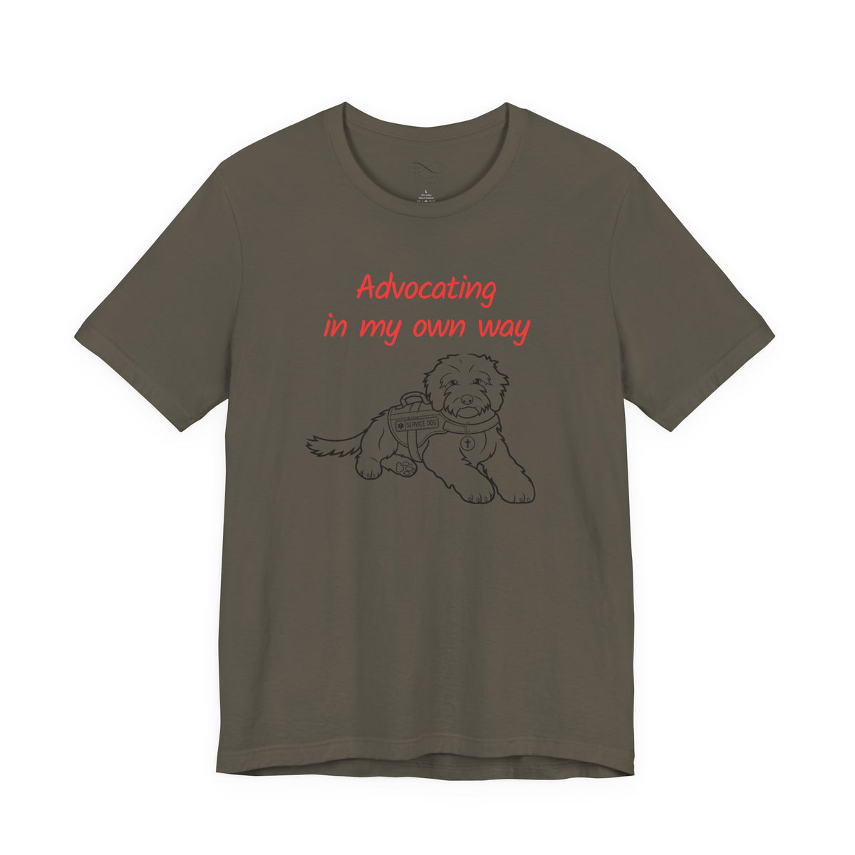 Advocating in My Own Way Service Dog Christian Neurodiversity T-Shirt